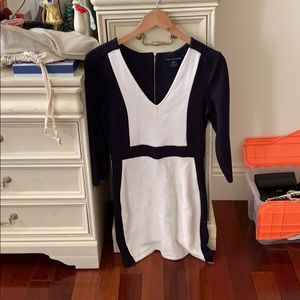 Navy and white dress by French Connection